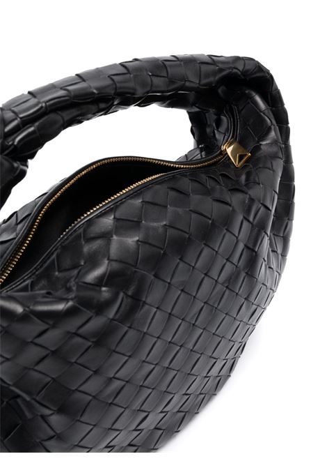 black Teen Jodie intrecciato lambskin leather shoulder bag BOTTEGA VENETA | 690225-VCPP08425